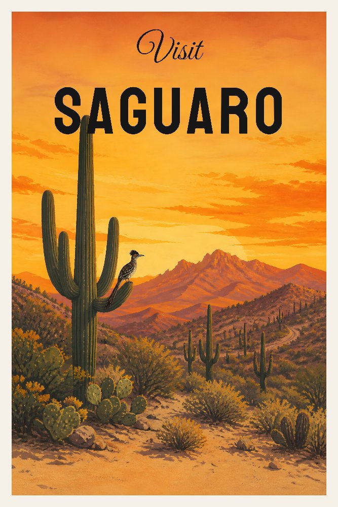 Saguaro Sunset by Fab Posters
