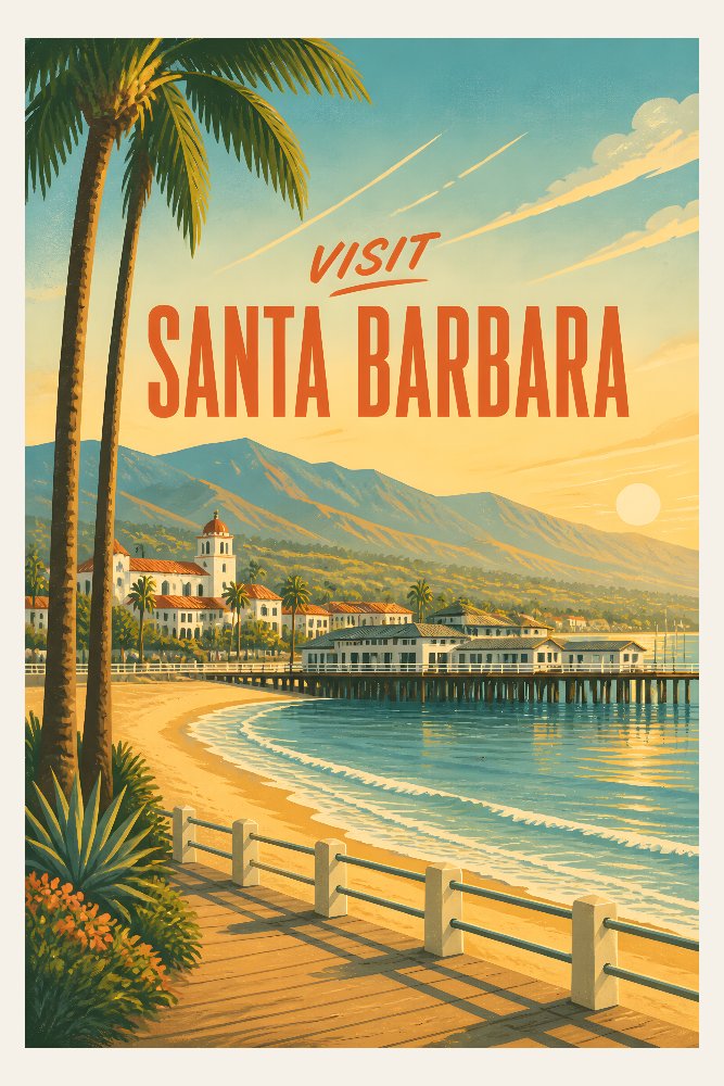 Santa Barbara — American Riviera by Fab Posters