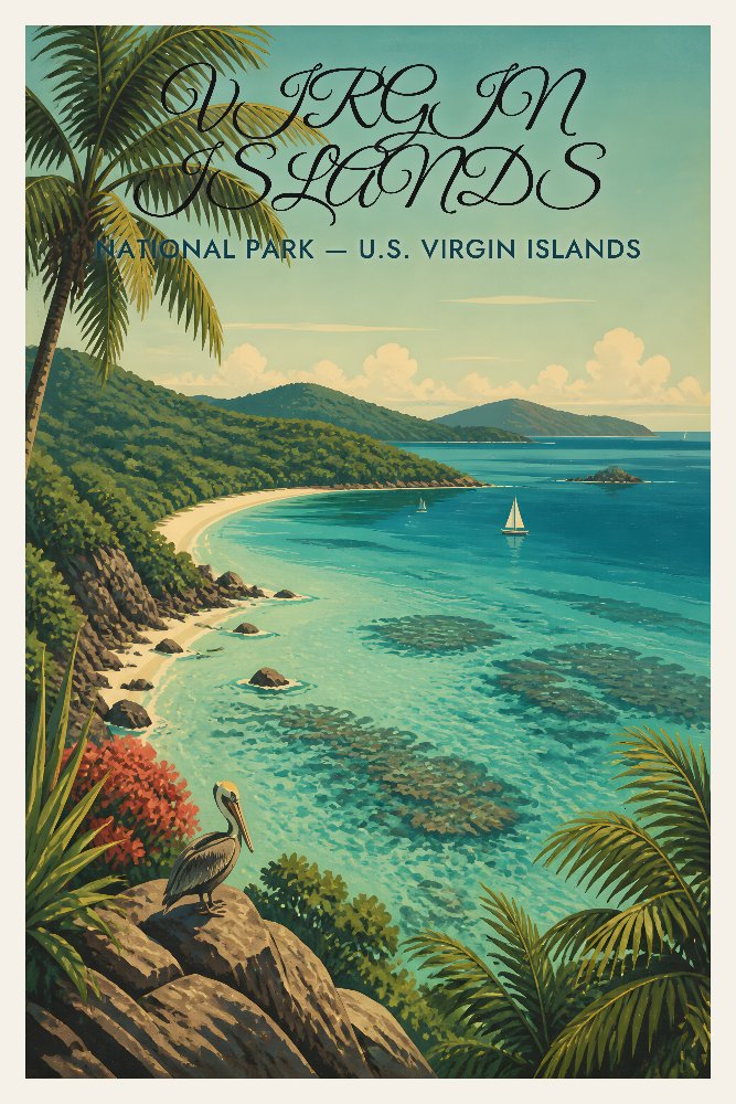 Virgin Islands — Trunk Bay by Fab Posters