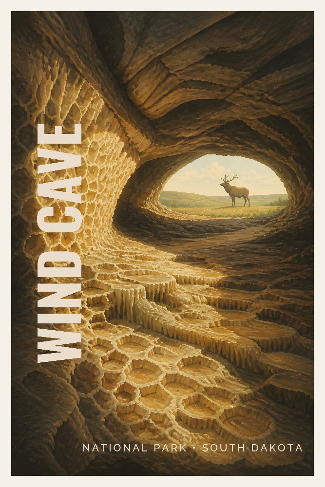 Wind Cave Boxwork by Fab Posters