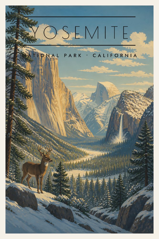 Tunnel View, Yosemite by Fab Posters