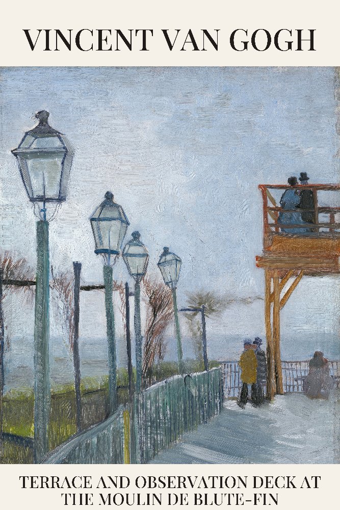 Terrace and Observation Deck at the Moulin de Blute-Fin, Montmartre by Vincent van Gogh