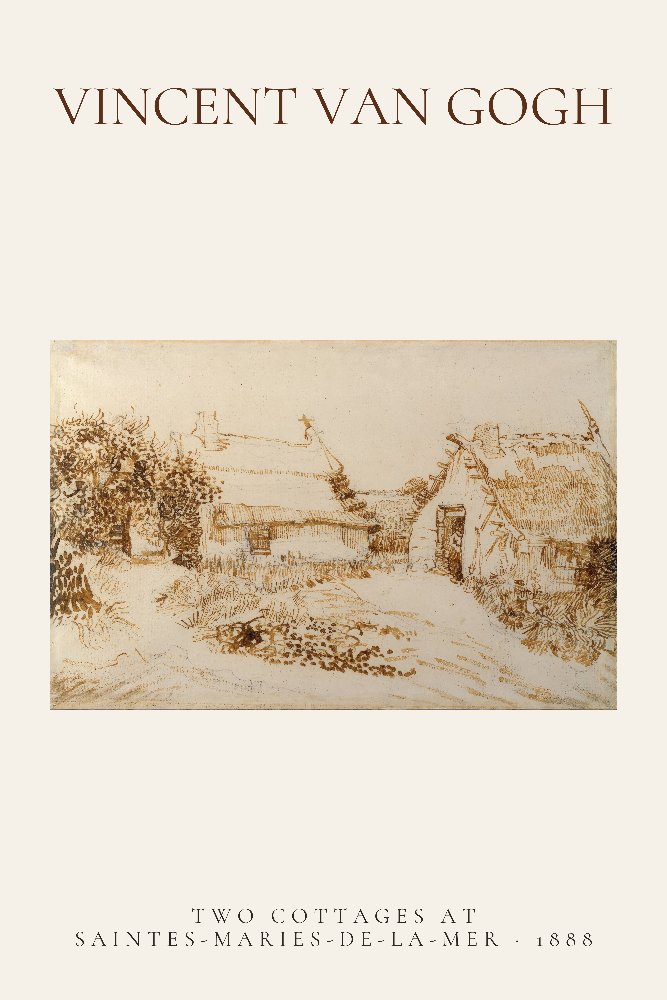 Two Cottages at Saintes-Maries-de-la-Mer by Vincent van Gogh