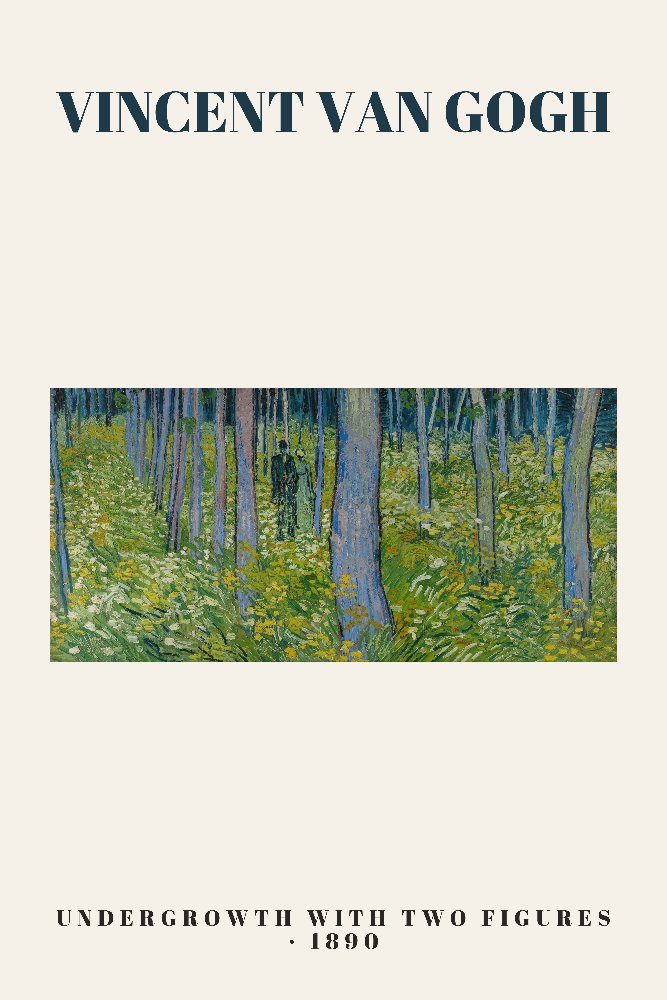 Undergrowth with Two Figures by Vincent van Gogh