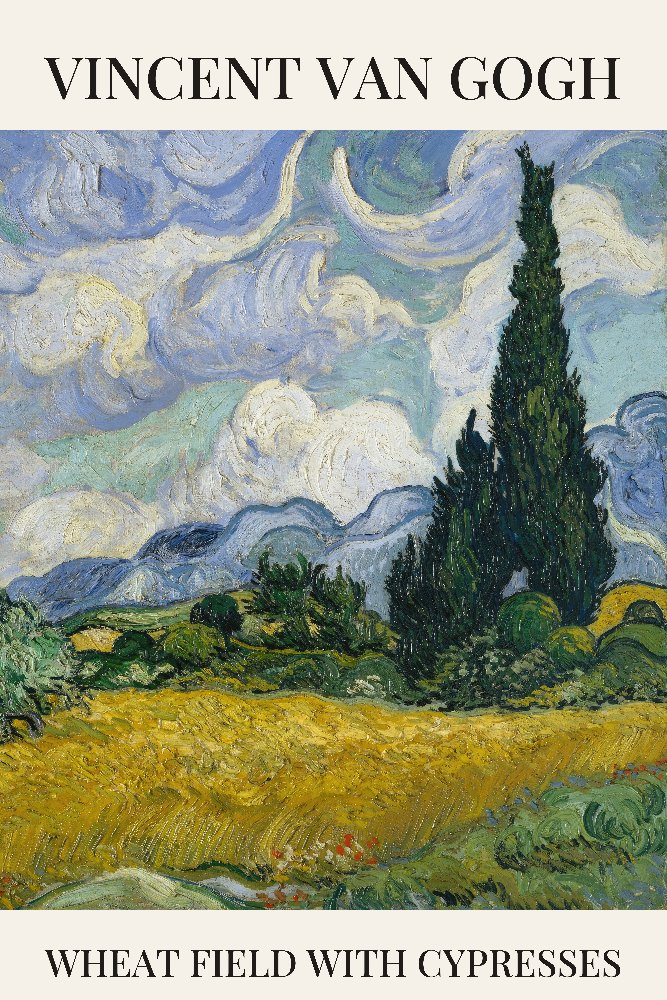 Wheat Field with Cypresses by Vincent van Gogh