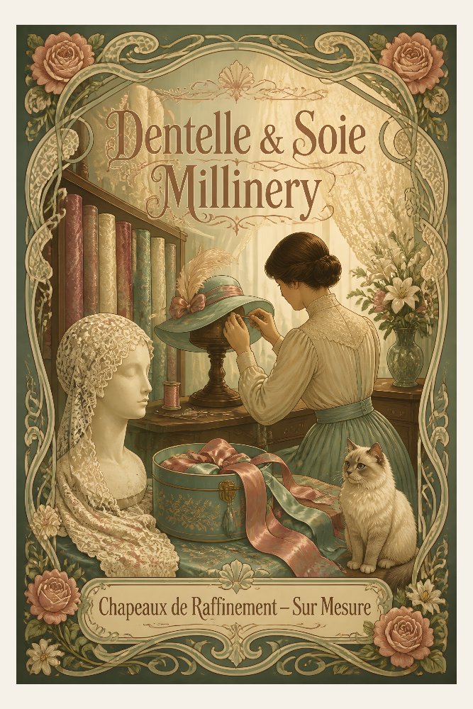 Dentelle & Soie Millinery — Dentelle & Soie by Fab Posters