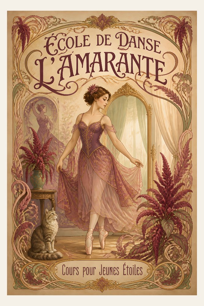 École de Danse L'Amarante — L'Amarante Dance School by Fab Posters