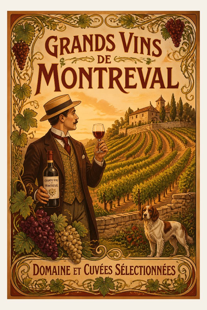 Grands Vins de Montreval — Montreval Grand Wines by Fab Posters