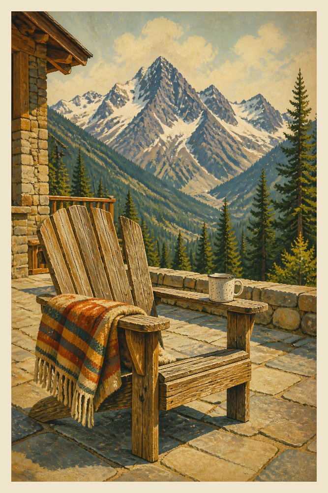 Mountain Lodge — Alpine Chair by Fab Posters