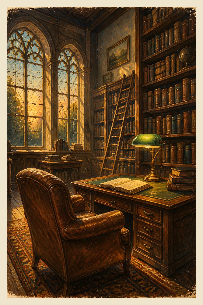 Old Library — Quiet Reading Room by Fab Posters
