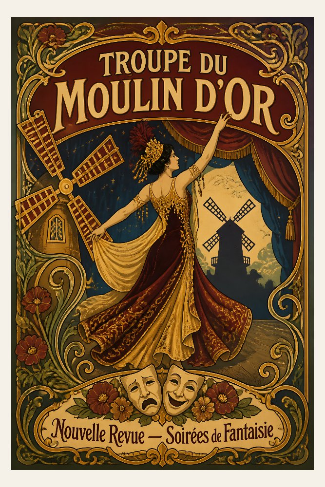 Troupe du Moulin d'Or — Moulin d'Or Revue by Fab Posters