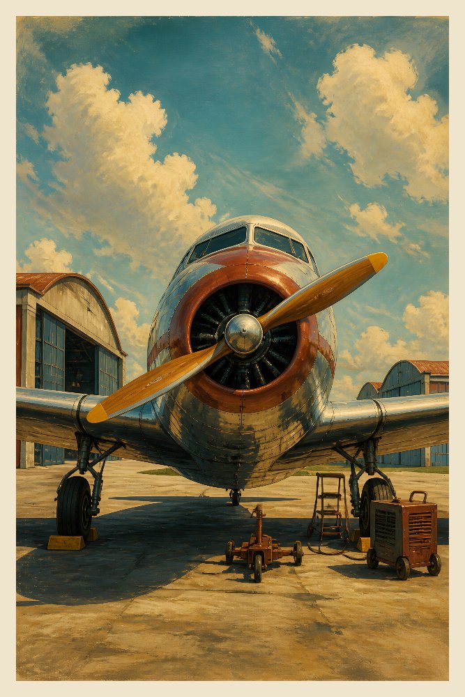 Vintage Aviation — Propeller Sky by Fab Posters