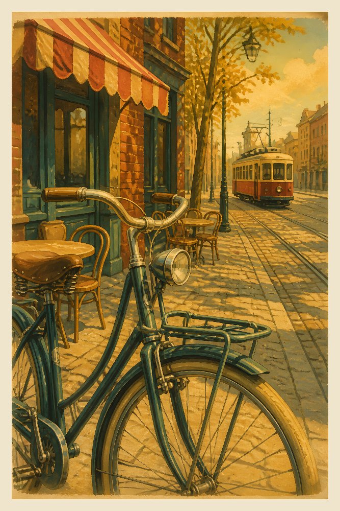 Vintage Bicycle — City Courier Bike by Fab Posters
