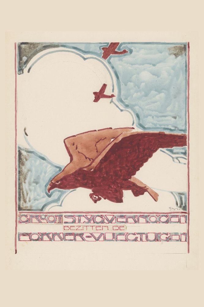 Design for Advertisement for Fokker Airplanes by Reijer Stolk
