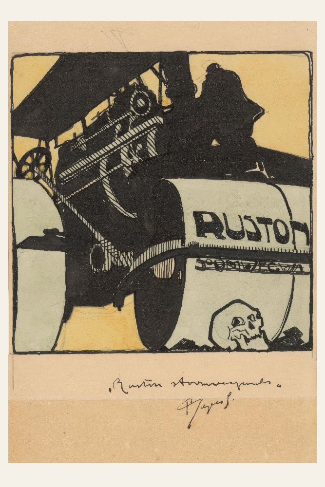 Design for an Advertisement for 'Ruston Steam Road Roller' by Reijer Stolk
