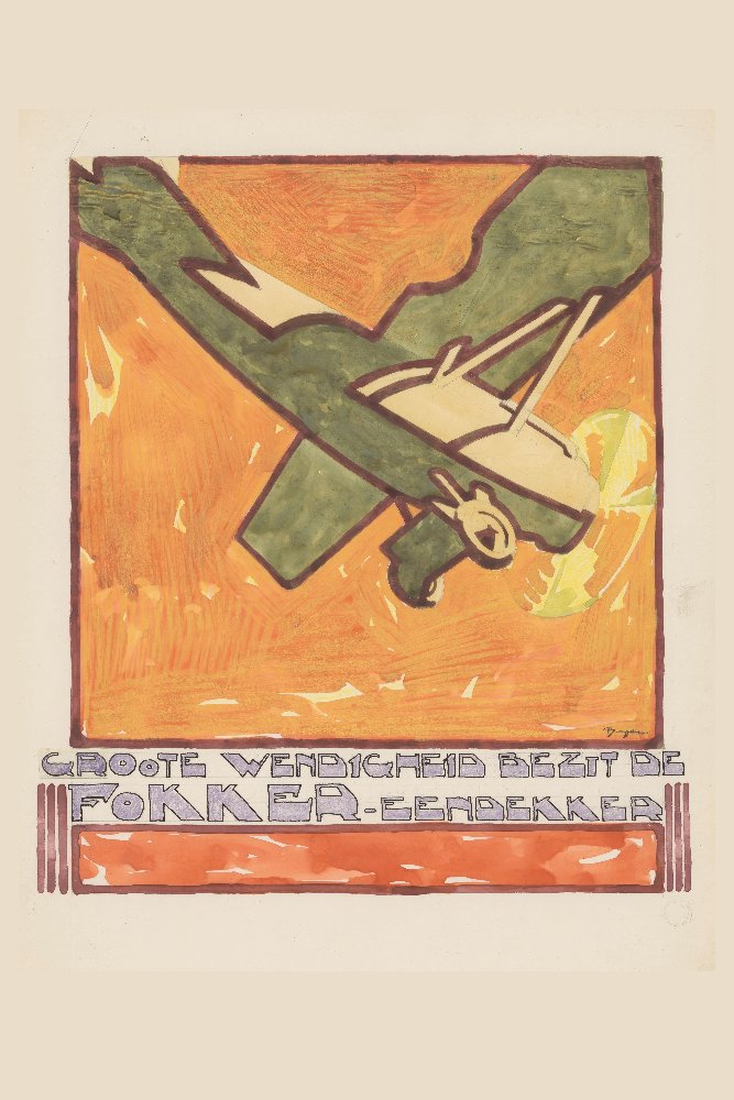 Design for Fokker Eendekker Advertising Poster by Reijer Stolk