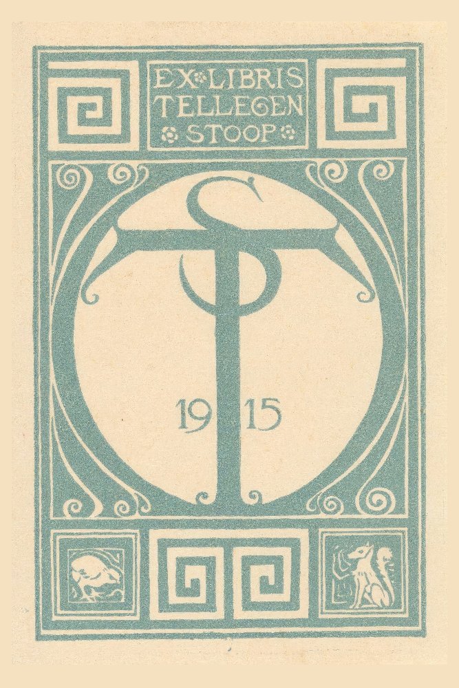 Ex libris van Tellegen-Stoop by Richard Nicolaüs Roland Holst