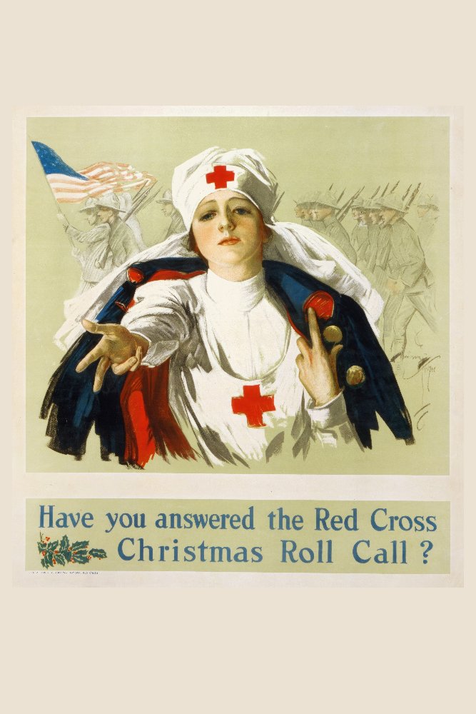 Have You Answered the Red Cross Christmas Roll Call by Harrison Fisher