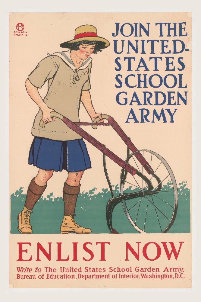 Join the United States School Garden Army — Enlist Now by Edward Penfield