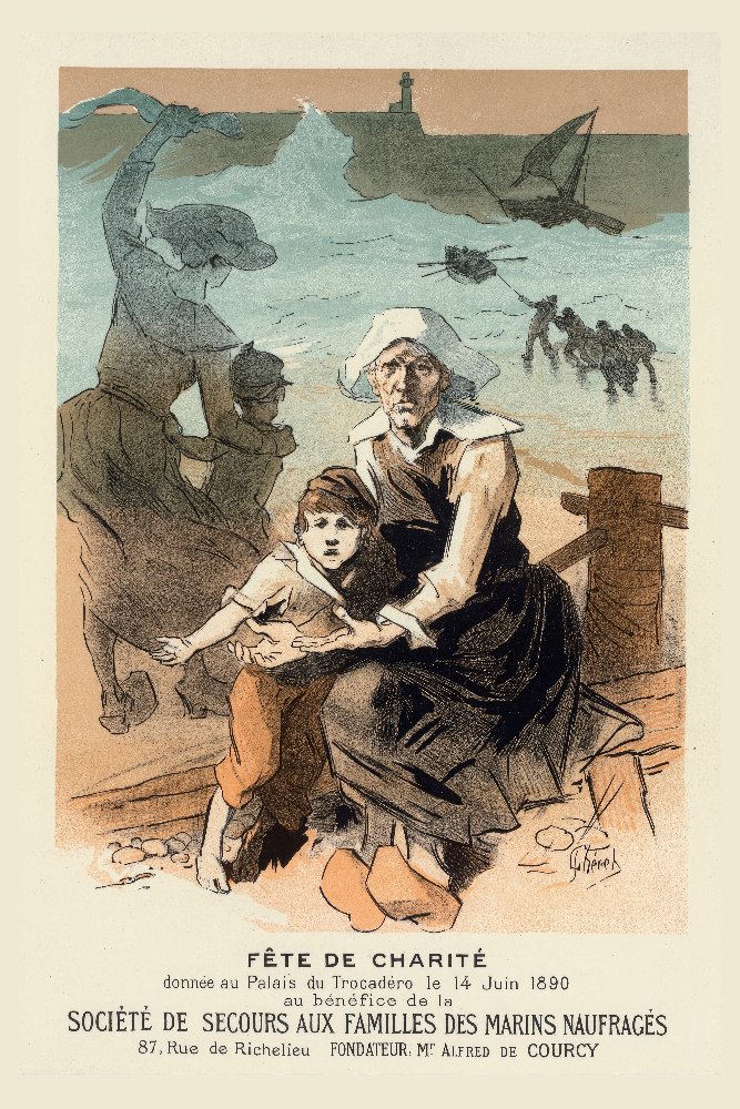Relief Society for Families of Shipwrecked Seamen by Jules Chéret
