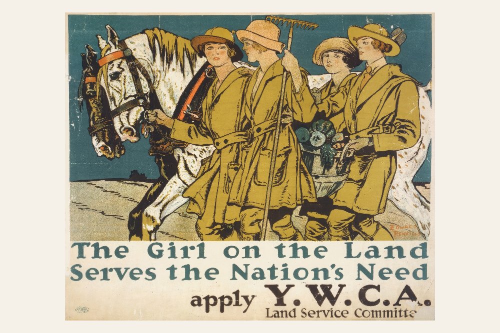 The Girl on the Land Serves the Nation's Need — Apply Y.W.C.A. Land Service Committee by Edward Penfield