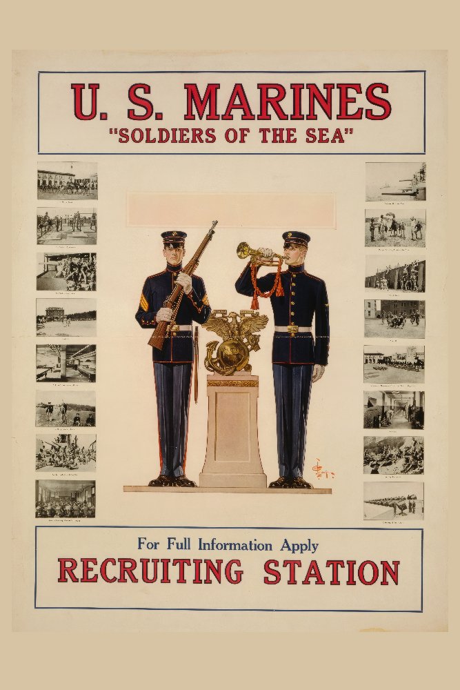 U.S. Marines 'Soldiers of the Sea' by J.C. Leyendecker