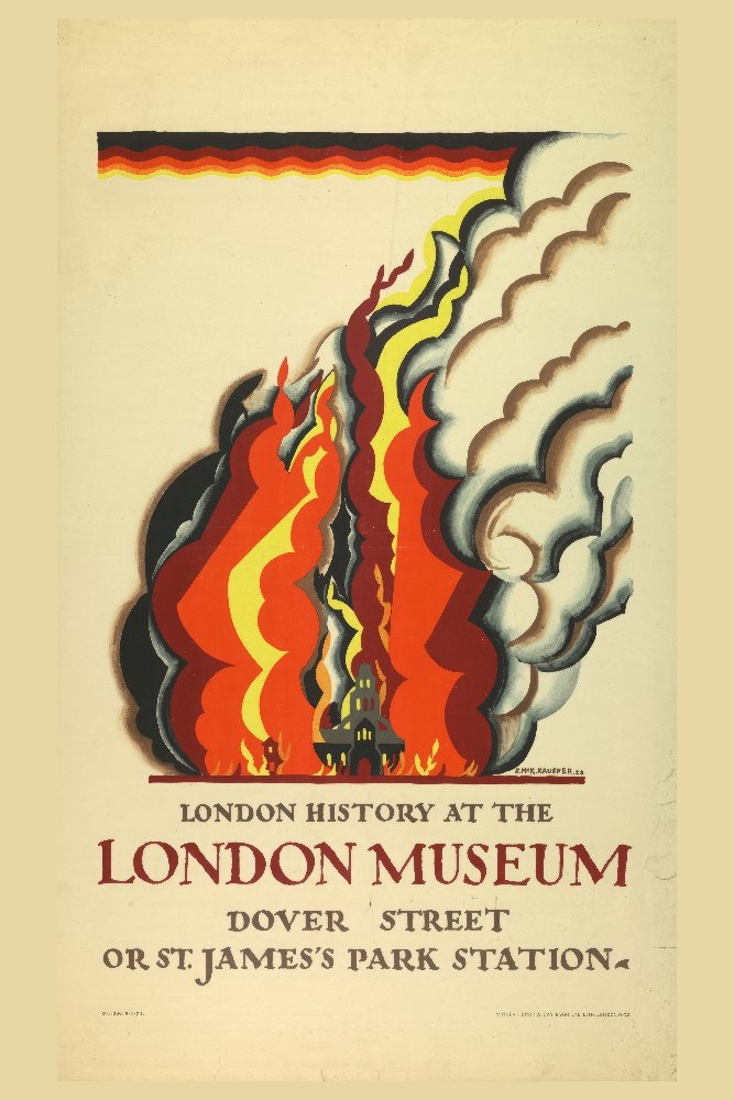 London History at the London Museum, for London Underground by Edward McKnight Kauffer