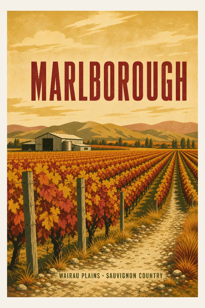 Marlborough — Plain of Vines by Fab Posters