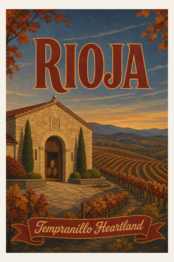 Rioja — Winter Bodega by Fab Posters