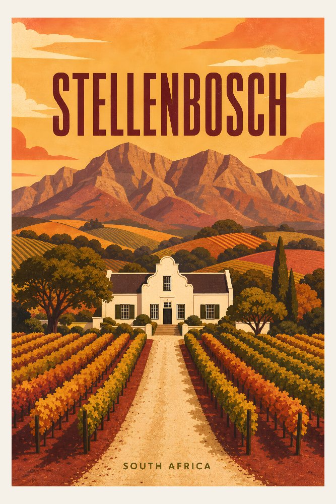 Stellenbosch — Cape Gables by Fab Posters